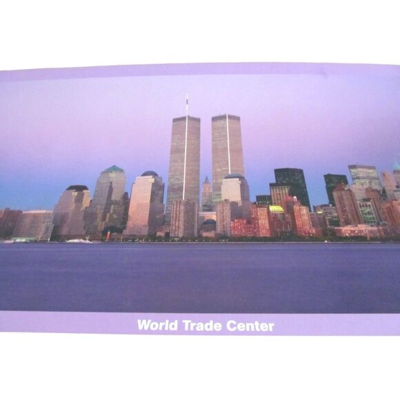 New York Twin Towers Panoramic Art Print Poster - Picture 9 of 12